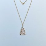 9ct. Gold St. Christopher Triangular Pendant on Chain. 