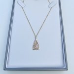 9ct. Gold St. Christopher Triangular Pendant on Chain. 