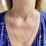 9ct. Yellow Gold Fine Link Neck Chain. 21 ½