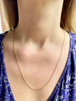 9ct. Yellow Gold Fine Link Neck Chain. 21 ½