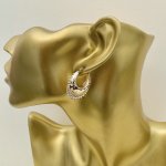 Hallmarked 9ct. Gold Creole Hoop Earrings. 