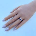 18ct. gold Sapphire &amp; Diamond Ring. 
