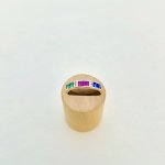 14ct. Gold Diamond, Ruby, Emerald &amp; Sapphire Half Eternity Style Ring. 