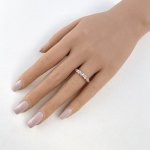 9ct. Gold Scalloped Half Eternity Ring with Diamonds. 