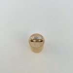 9ct. Gold Scalloped Half Eternity Ring with Diamonds. 