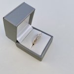 9ct. Gold Scalloped Half Eternity Ring with Diamonds. 