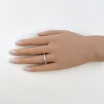 9ct. Gold Scalloped Half Eternity Ring with Diamonds. 