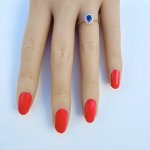 Hallmarked 9ct. Gold Sapphire &amp; Diamond Ring. 