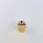 Hallmarked 9ct. Gold Sapphire &amp; Diamond Ring. 