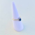 Hallmarked 9ct. Gold Sapphire &amp; Diamond Ring. 