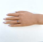 Hallmarked 9ct. Gold Sapphire &amp; Diamond Ring. 