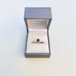 Hallmarked 9ct. Gold Sapphire &amp; Diamond Ring. 