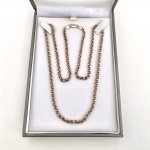 9ct. Yellow Gold Long Belcher Link Chain. 63 cms. / 24¾.&quot;