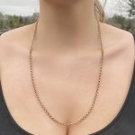 9ct. Yellow Gold Long Belcher Link Chain. 63 cms. / 24¾.&quot;
