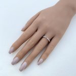 9ct. White Gold Diamond ½ Eternity Style Twist Ring. 
