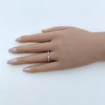 9ct. White Gold Diamond ½ Eternity Style Twist Ring. 