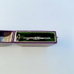 Vintage 9ct. Gold Brooch set with Emeralds &amp; Diamonds. 