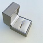18ct. White Gold Half Eternity Ring / Baguette Diamonds.