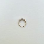 9ct. Yellow Gold Half Eternity Ring with Diamonds &amp; Words. 