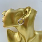 Italian 9ct. Gold Hoop Earrings / Ridged Linear Pattern. JUST IN!