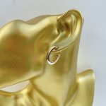9ct. Gold Plain Classic Hoop Earrings / Squared Off Edges. JUST IN! 