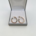 9ct. Gold Plain Classic Hoop Earrings / Squared Off Edges. JUST IN! 