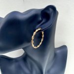 Hallmarked 9ct. Gold Twist Hoop Earrings. JUST IN!