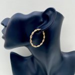 Hallmarked 9ct. Gold Twist Hoop Earrings. JUST IN!