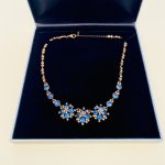 Costume Style Necklace / Vivid Blue Stones. 