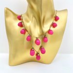 Vintage Raspberry Coloured Propeller Shaped Earrings.