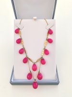 Vintage Raspberry Coloured Propeller Shaped Earrings.