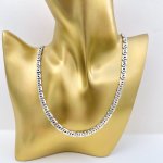 Italian Silver Flat Link Chain, 49 cm. / 19¼. SOLD