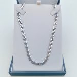 Italian Silver Flat Link Chain, 49 cm. / 19¼. SOLD