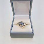 Hallmarked 9ct. Gold Panther Ring with Sapphires. NEW IN STOCK.