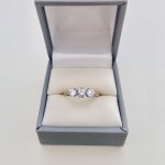 18ct. Gold &amp; Platinum 3-Stone Diamond Ring. NEW IN STOCK.