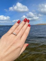 18ct. Gold &amp; Platinum 3-Stone Diamond Ring. NEW IN STOCK.