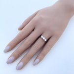 18ct. Gold &amp; Platinum 3-Stone Diamond Ring. NEW IN STOCK.
