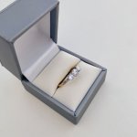 18ct. Gold &amp; Platinum 3-Stone Diamond Ring. NEW IN STOCK.