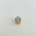 Art Deco Style Platinum Emerald &amp; Diamond Ring. NEW IN STOCK.