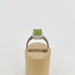 9ct. White Gold Peridot &amp; Diamond Ring. NEW IN STOCK.