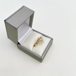 18ct. Gold &amp; Platinum Vertical 3-Stone Diamond Ring. NEW IN STOCK.