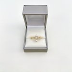 18ct. Gold &amp; Platinum Vertical 3-Stone Diamond Ring. NEW IN STOCK.