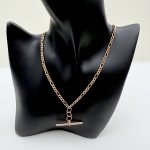 9ct. Gold T-Bar Figaro Chain. SOLD. More due in soon!