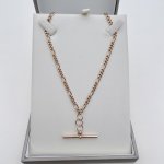 9ct. Gold T-Bar Figaro Chain. SOLD. More due in soon!