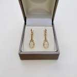 Hallmarked 9ct. Gold Opal Earrings. NEW STOCK.