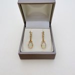 Hallmarked 9ct. Gold Opal Earrings. NEW STOCK.