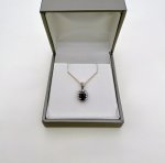 9ct. Gold Sapphire &amp; Diamond Pendant / Necklace. NEW STOCK.