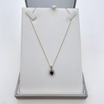 9ct. Gold Sapphire &amp; Diamond Pendant / Necklace. NEW STOCK.