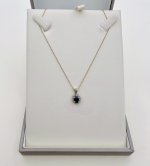 9ct. Gold Sapphire &amp; Diamond Pendant / Necklace. NEW STOCK.