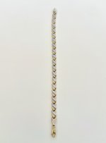 Hallmarked 9ct. Yellow &amp; White Gold &#039;X&#039; Design Bracelet.  NEW STOCK.